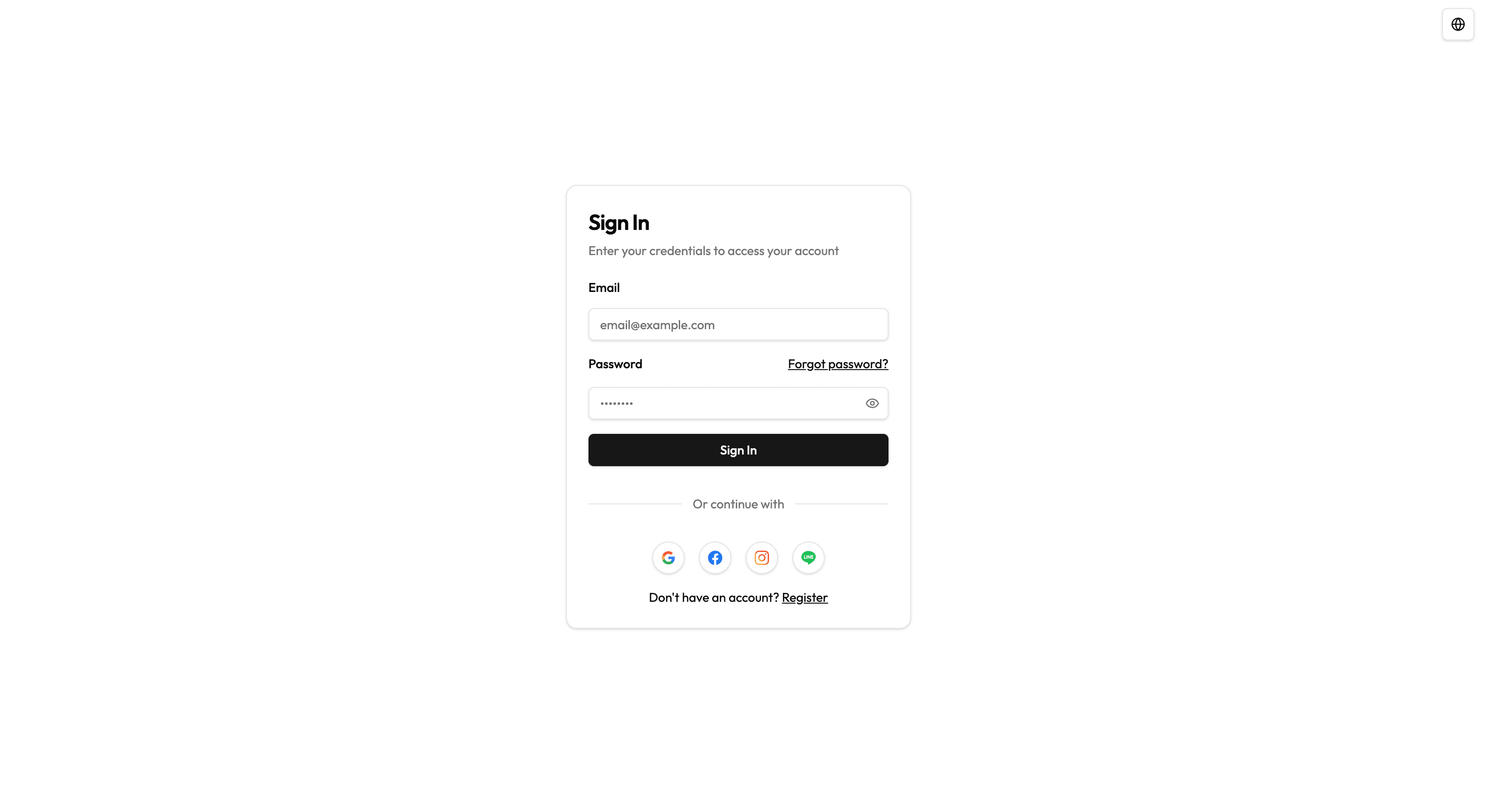 Authentication Template